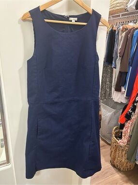 GAP Navy Sleeveless Midi Shift Dress